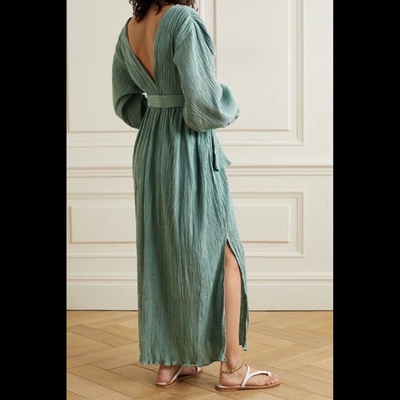 Savannah Morrow The Label's Mahria Maxi Dress with Belt Green Size S - Picture 2 of 15